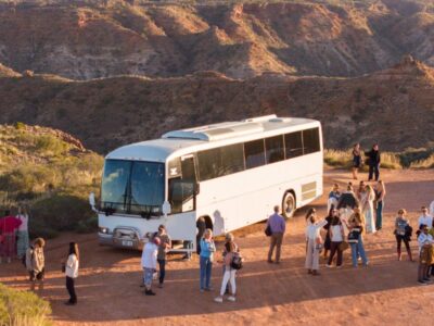 Bus at Charles Knife Canyon